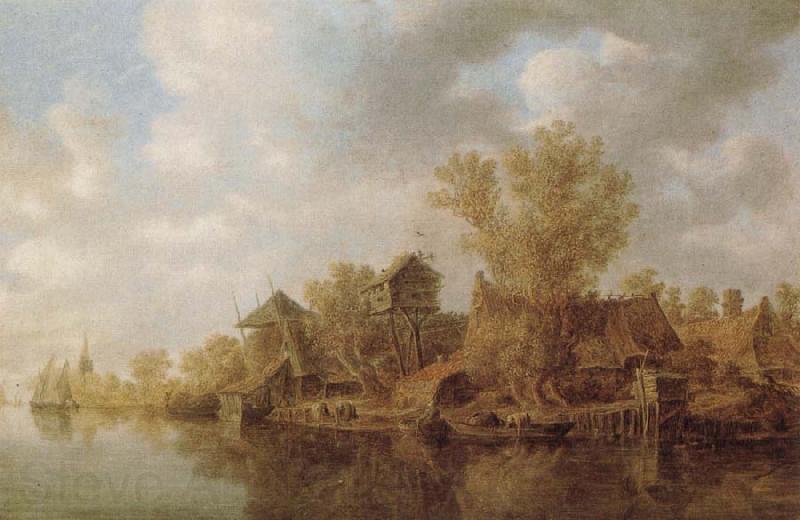 Jan van Goyen River Landscape Norge oil painting art